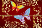 Free Flowers ornaments and butterflies brushes