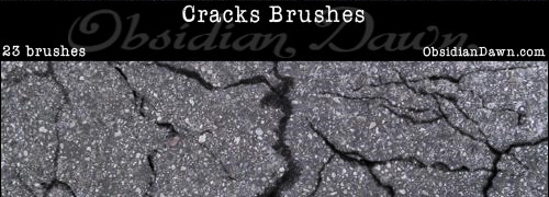 Cracks Photoshop Brushes For Destroyed Road
