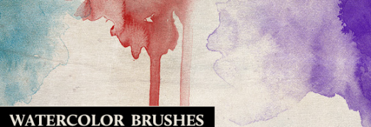 Realistic Artistic Watercolor Brushes For Photoshop
