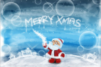 Christmas Photoshop Tutorial #1: Sketchy Santa Wallpaper