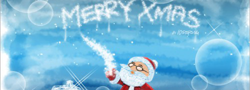 Christmas Photoshop Tutorial #1: Sketchy Santa Wallpaper