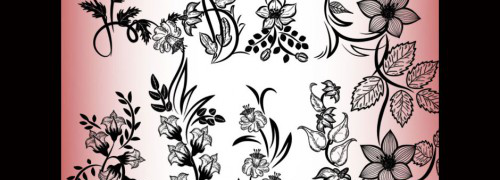 Spring Flowers Brushes Set