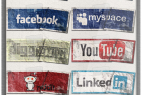 Grungy Social Media Icons
