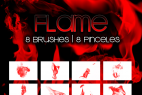 Light up your designs with flame brushes