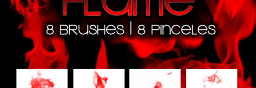 Light up your designs with flame brushes
