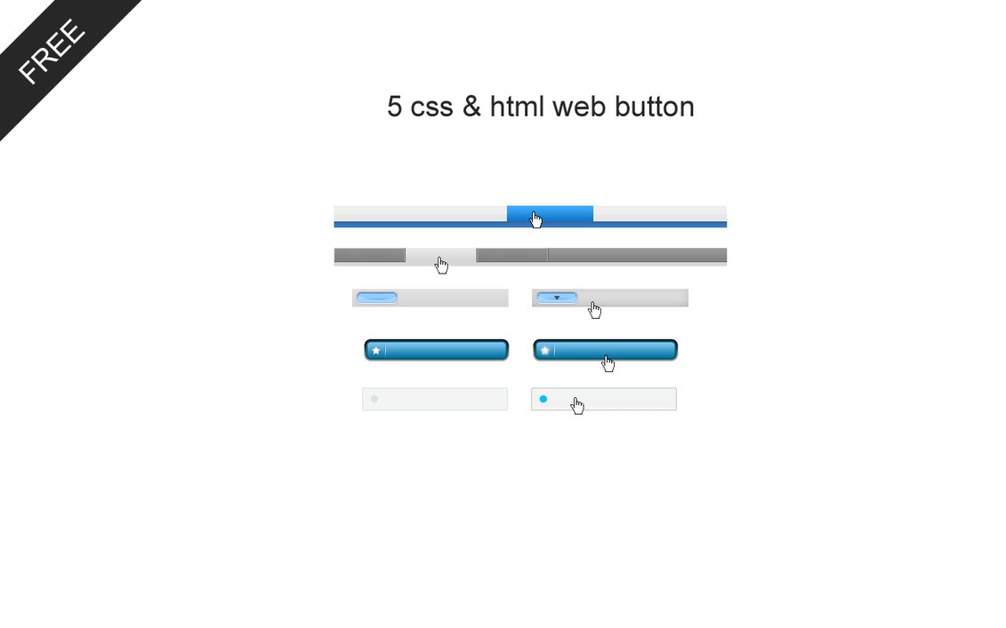 5 CSS + HTML Image Buttons